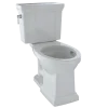 TOTO Promenade II Two-Piece Elongated 1.28 GPF Universal Height Toilet with CEFIONTECT, Colonial White, Vitreous China, CST404CEFG#11