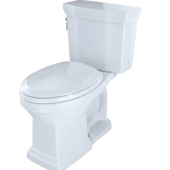 TOTO Promenade II Two-Piece Elongated 1.28 GPF Universal Height Toilet with CEFIONTECT, Colonial White, Vitreous China, CST404CEFG#11