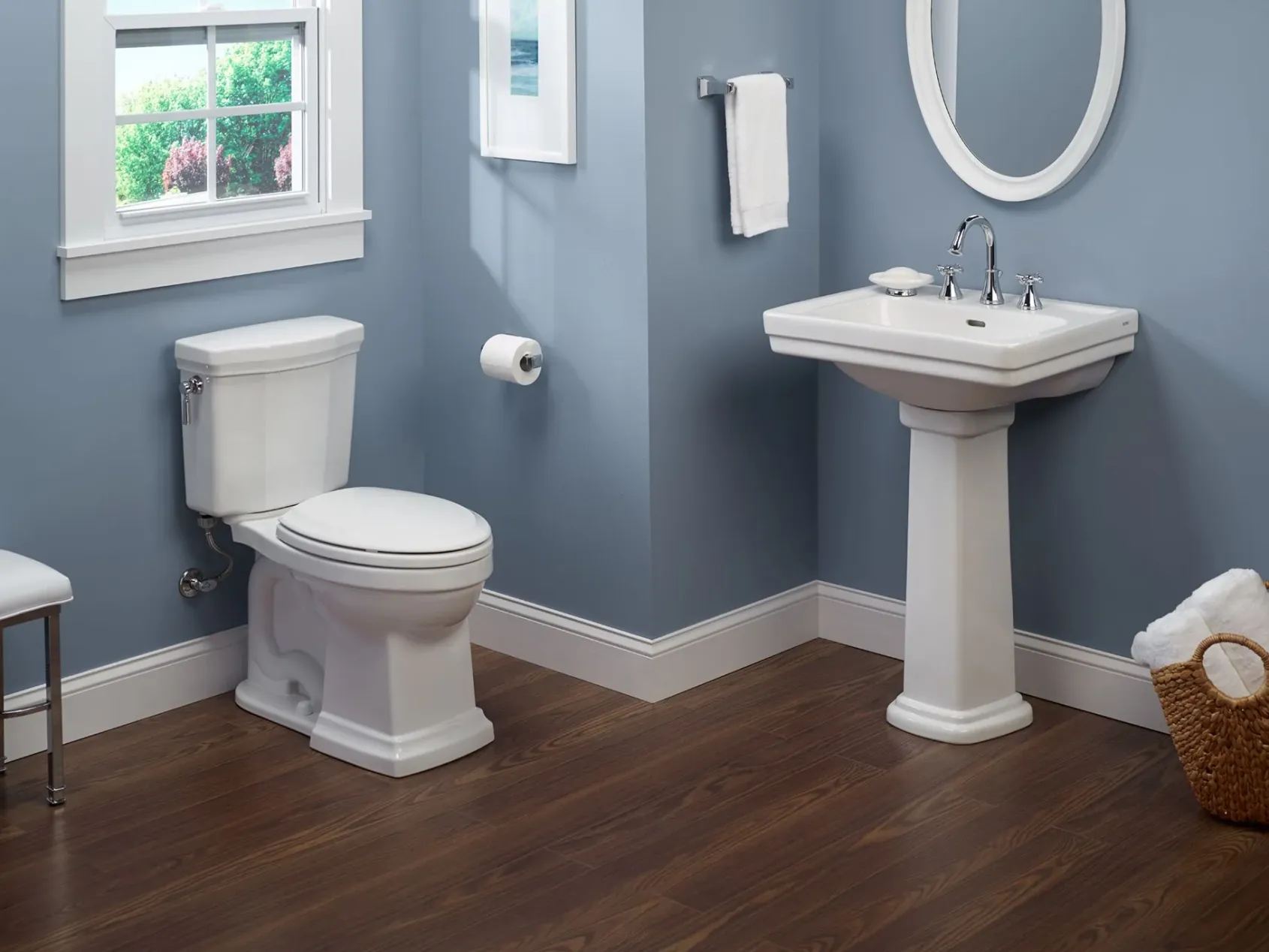 TOTO Promenade II Two-Piece Elongated 1.28 GPF Universal Height Toilet with CEFIONTECT, Cotton White, Vitreous China, CST404CEFG#01