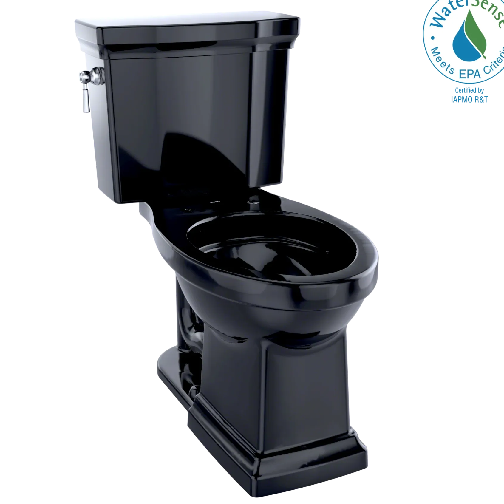 TOTO Promenade II Two-Piece Elongated 1.28 GPF Universal Height Toilet, Ebony, Vitreous China, CST404CEF#51