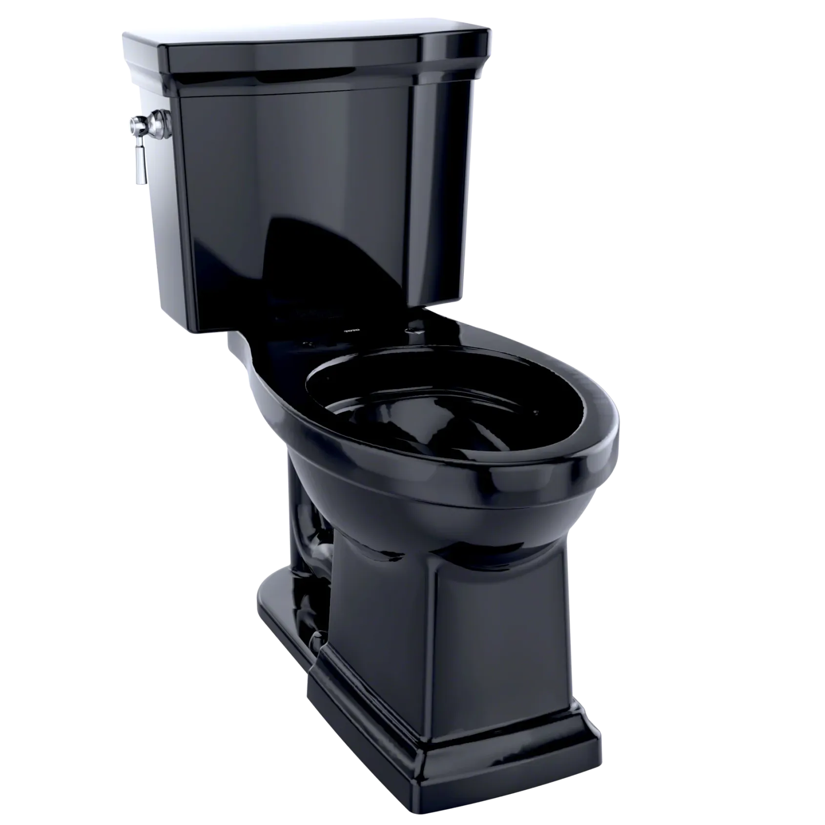 TOTO Promenade II Two-Piece Elongated 1.28 GPF Universal Height Toilet, Ebony, Vitreous China, CST404CEF#51