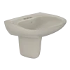 TOTO Prominence Oval Wall-Mount Bathroom Sink with CEFIONTECT and Shroud for 4 Inch Center Faucets, Bone, Vitreous China, LHT242.4G#03