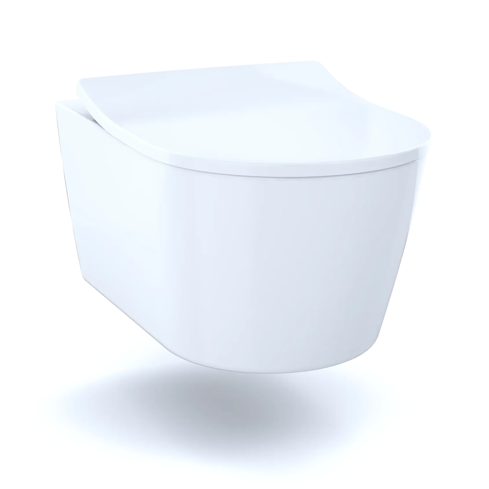 TOTO RP Wall-Hung D-Shape Toilet and DuoFit In-Wall 1.28 and 0.9 GPF Dual-Flush Tank System with Copper Supply, Matte Silver, Vitreous China|Steel|Plastic, CWT447247CMFG#MS