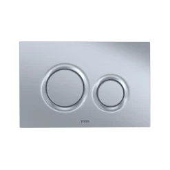 TOTO RP Wall-Hung D-Shape Toilet and DuoFit In-Wall 1.28 and 0.9 GPF Dual-Flush Tank System with Copper Supply, Matte Silver, Vitreous China|Steel|Plastic, CWT447247CMFG#MS