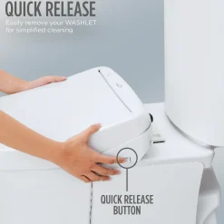 TOTO S7A WASHLET Electronic Bidet Toilet Seat with EWATER+ Bowl and Wand Cleaning, Auto Open and Close Contemporary Lid, Elongated, Sedona Beige, Plastic, SW4736#12