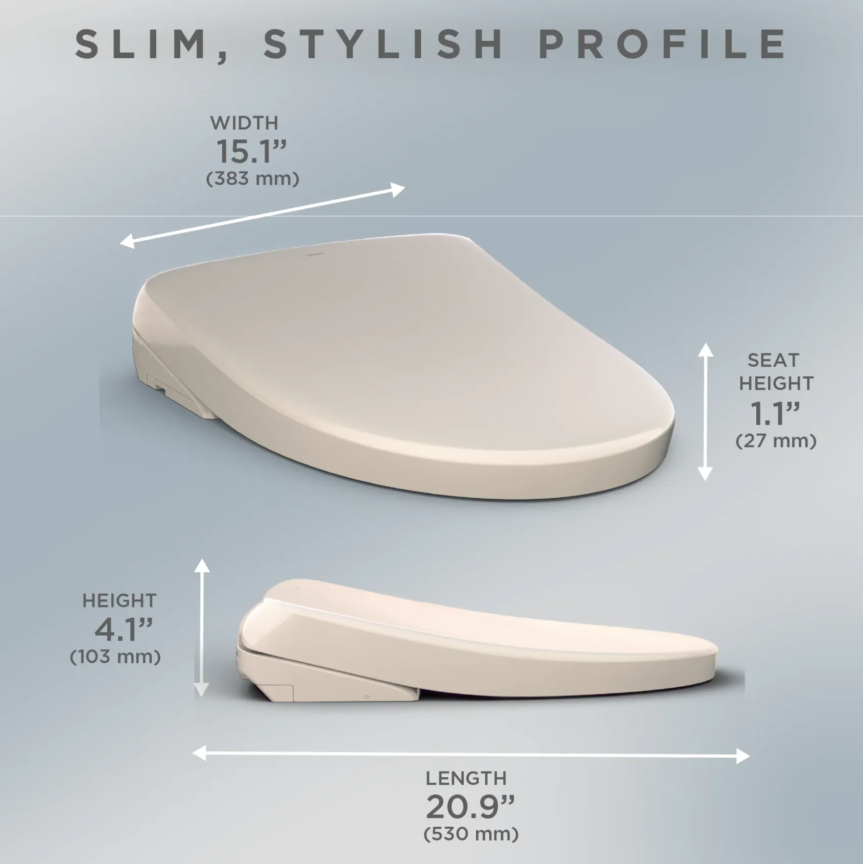TOTO S7A WASHLET Electronic Bidet Toilet Seat with EWATER+ Bowl and Wand Cleaning, Auto Open and Close Contemporary Lid, Elongated, Sedona Beige, Plastic, SW4736#12