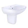 TOTO Supreme Oval Wall-Mount Bathroom Sink with CeFiONtect and Shroud for Single Hole Faucets, Cotton White, Vitreous China, LHT241G#01