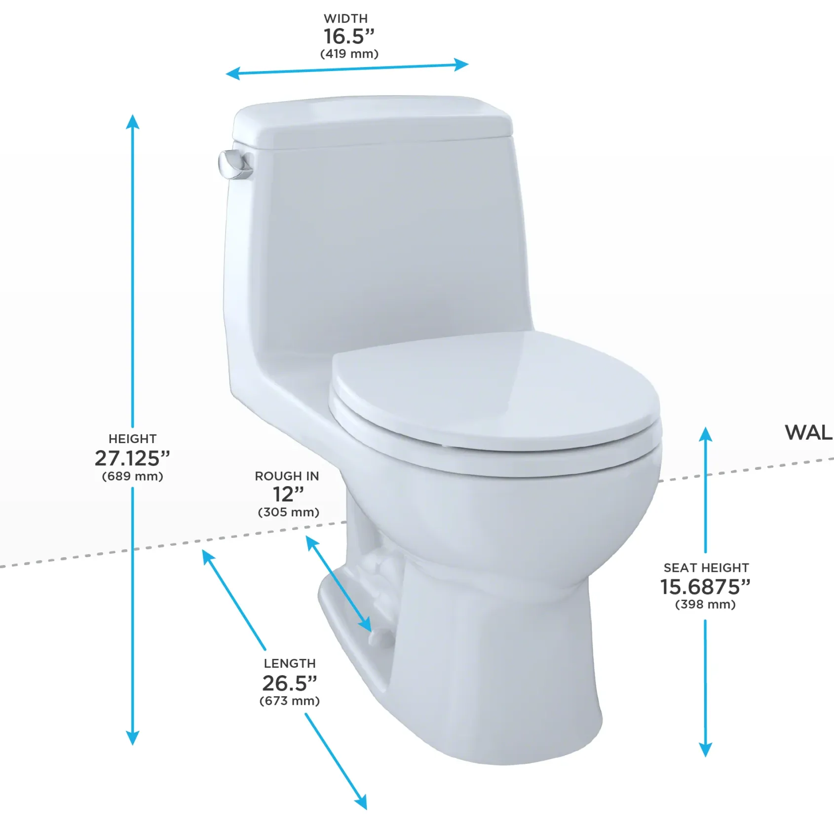 TOTO Ultimate One-Piece Round Bowl 1.6 GPF Toilet, Colonial White, Vitreous China, MS853113#11