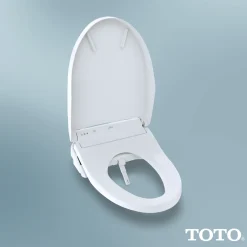 TOTO WASHLET K300 Electronic Bidet Toilet Seat with Instantaneous Water Heating, PREMIST and EWATER+ Wand Cleaning, Elongated, Cotton White, Plastic, SW3036R#01