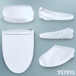 TOTO WASHLET K300 Electronic Bidet Toilet Seat with Instantaneous Water Heating, PREMIST and EWATER+ Wand Cleaning, Elongated, Cotton White, Plastic, SW3036R#01